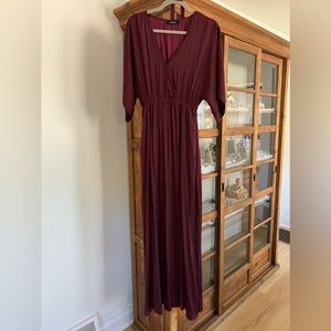 Maroon Maxi Dress